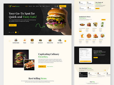 Tasty Bites: Fast Food Website Redesign 🍔 app branding design graphic design illustration logo typography ui ux vector