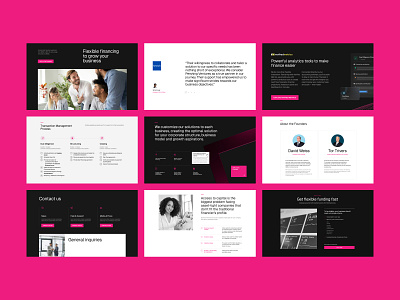 PershingVentures.com ➔ Web Design black design figma finance funding investment layout pink web design webflow website