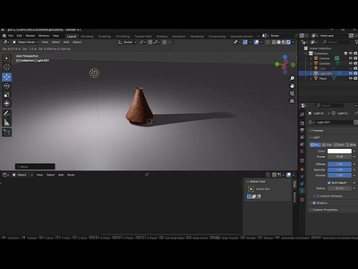 Clay pot lighting 3d motion graphics