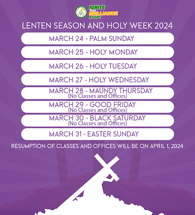 Holy Week 2024 graphic design