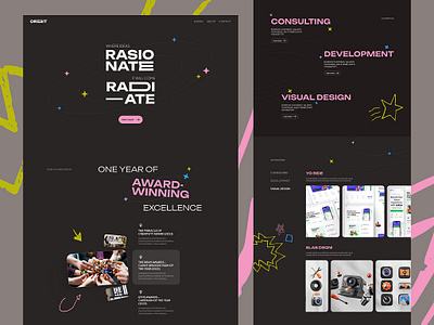 Vivid Creations - 🎨 Creative Agency Landing Page Design app branding design graphic design illustration logo typography ui ux vector