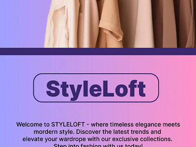 StyleLoft - Your Ultimate Fashion Destination app branding dashboard design graphic design illustration logo ui ui designs vector