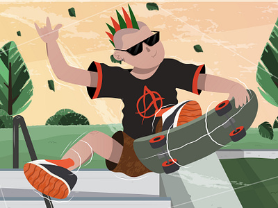 Skater graphic design illustration vector