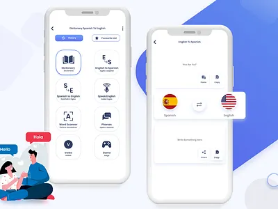 English to Spanish Translator app ui clean design creative design design design inspiration designinspiration mobile app uiux user experience user interface