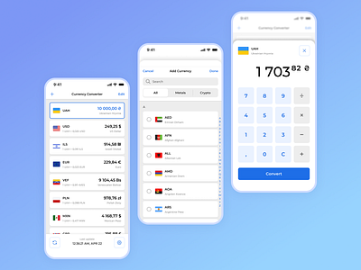 Currency Converter - iOS Mobile App app converter currency design figma finance mobile money ui ux