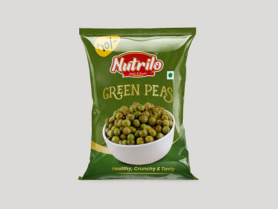 Green Peas Snacks Pouch Design box design design food packaging green matar green peas hara matar label design logo design mockup mockup design namkeen packaging namkeen pouch design packaging pouch design pouch packaging product design