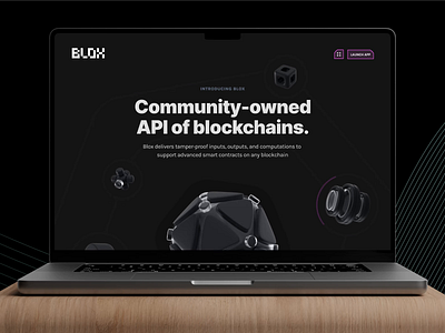 BLOX - Landing Page Design business landing website creative landing page dark theme dark version design homepages landing pages ui ui design web templates website design