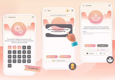 21 Days Challenge app ui clean design creative design design inspiration mobile app ui ui design uiux user experience user interface ux design