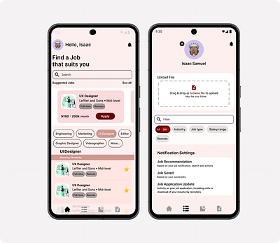 Job Listing App UI app branding design figma ui ux