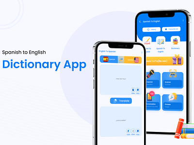 Spanish to English dictionary & translator app ui clean design creative design design inspiration mobile app ui design uiux user experience user interface ux design