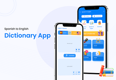 Spanish to English dictionary & translator app ui clean design creative design design inspiration mobile app ui design uiux user experience user interface ux design