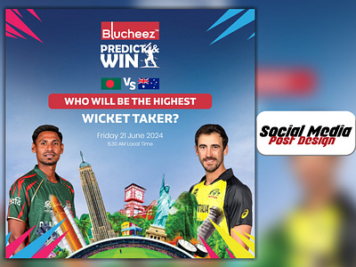 Cricket Social Media Banner Design ads ads banner branding design facebook post illustration instagram instagram banner media ui
