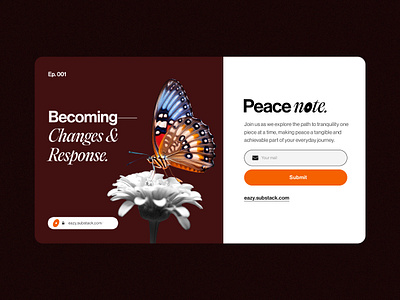 Blog cover for Peace note ai art direction branding peace note social media banner visual identity