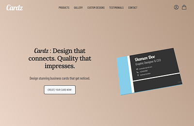 Cardz: UI design for card business. 3d animation branding design figma framer landing page ui uidesign web webdesign
