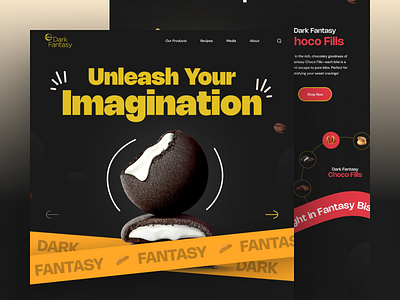 Dark Fantasy Landing Page biscuits branding chocolatelovers dark fantasy dark fantasy biscuits dark theme deliciouslysatisfying design graphic design premiumbiscuits product product design product page seamlessdesign ui uiux userexperience website website design