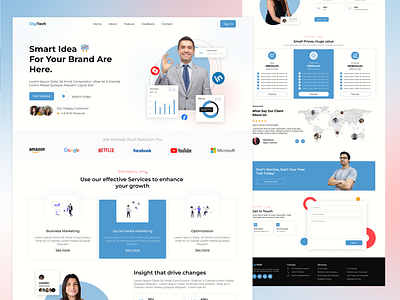 Digital Agency Landing Page advertising agency branding digitalagency figma landingpage ui uidesign ux uxui webdesign