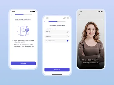 Identity Verification Process account verification capture photo document verification identity verification ios know your customer kyc kyc process liveness check ui ui design user experience