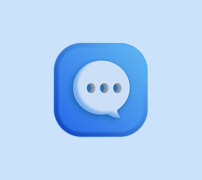 3D message icon 3d graphic design icon logo message