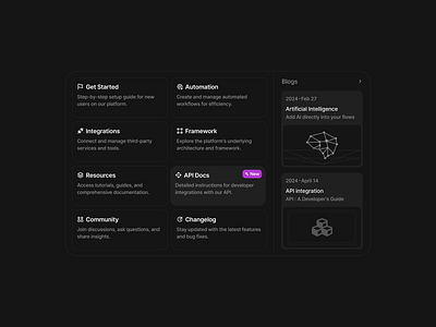 Dropdown Menu app blog card component dark mode design design system dropdown figma landing page menu minimalist modal nav bar navigation popover ui ui design ui kit widget