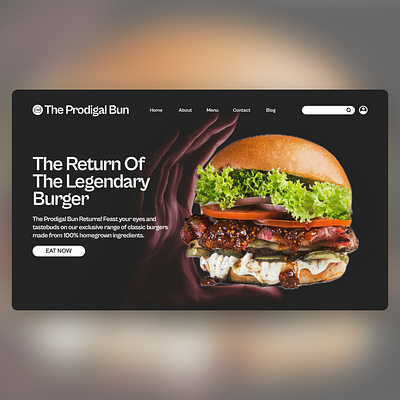 The Prodigal Bun Landing Page design graphic design landing page web design