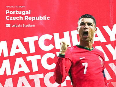 Euro 2024: Portugal v Czech Republic Matchday Graphic art czech republic czechia design football football player graphic design illustration matchday graphic portugal ronaldo soccer