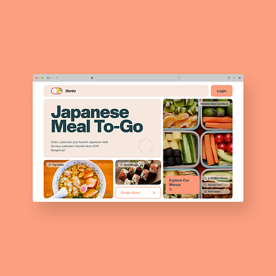 Bento - Japanese Meals To-Go branding design graphic design ui
