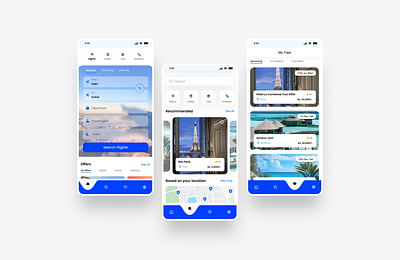 Travel App UI Design app design ui ux