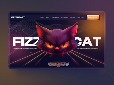 Crypto World: The FizzTheCat Project adaptivedesign branding dark darkmode design desktop graphic design illustration ui uiux ux web design website