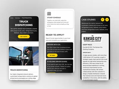 Mobile App Design for Global Freight & Logistics Platform adaptive design cargo case case study design logiistics company logistic website logistics mobile mobile website project responsive design transportation ui ux web design website