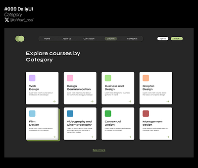 #099_DailyUI Category app category courses dailyui design figma interface options ui
