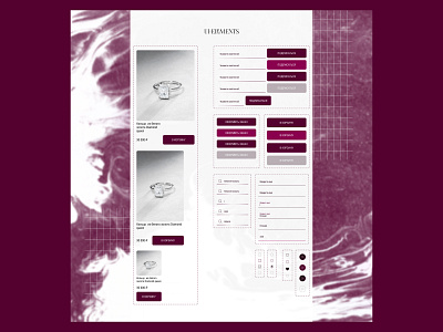 Jewelry online store website ui-kit ui ui kit uxui design web webdesign