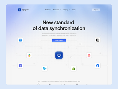 Opsgenie | Transform Your Data Synchronization Process animation automation bentoui dashboard illustration interactions landing page logo operations platform product design saas ui ux web design