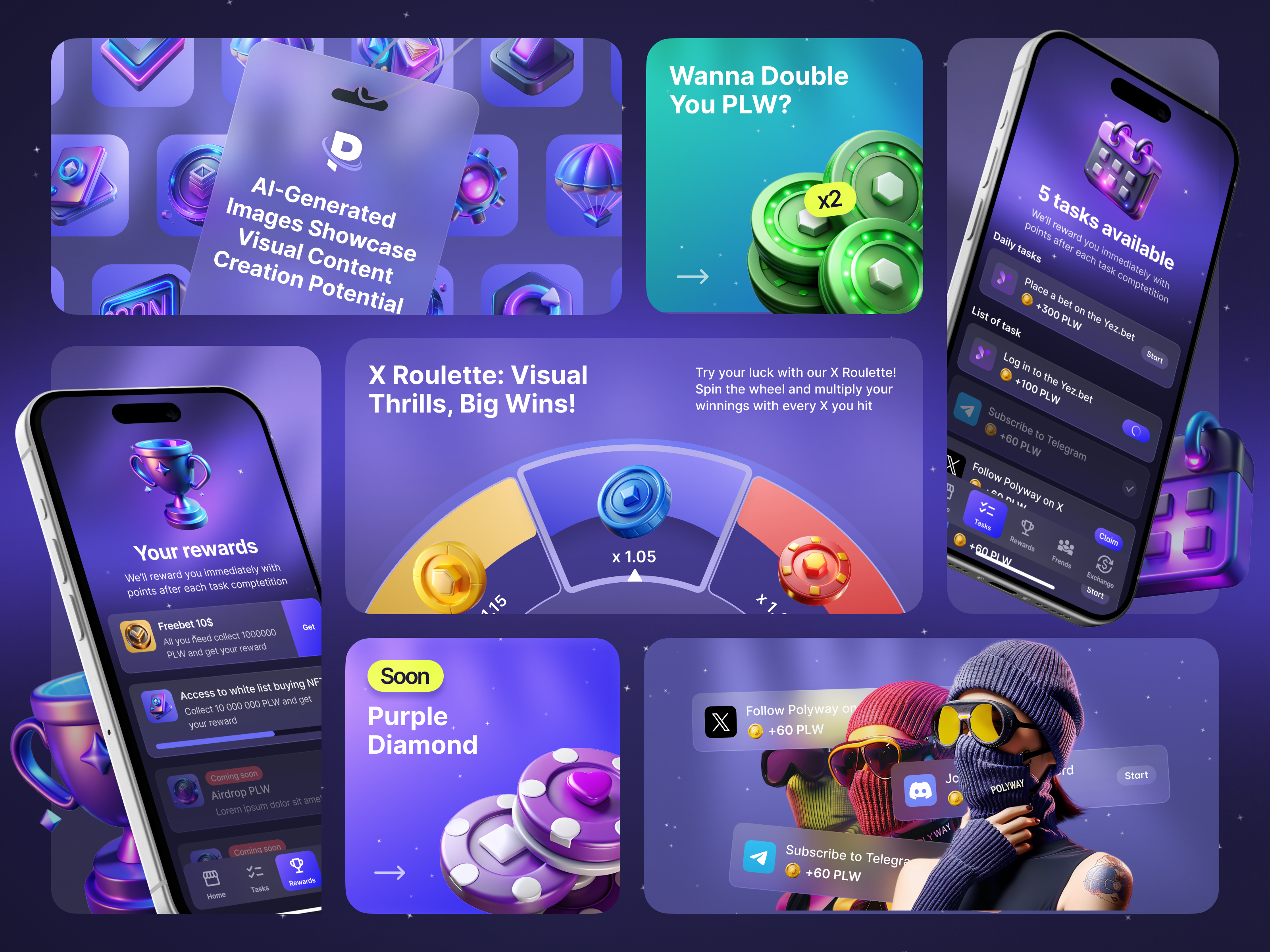Tg Mini App - crypto game 3d animation branding graphic design logo motion graphics ui