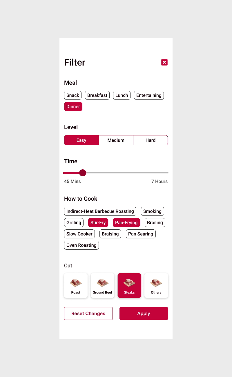 mobile filter UI design by Gabrielle Nyawera on Dribbble