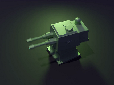 turret 3d animation motion graphics