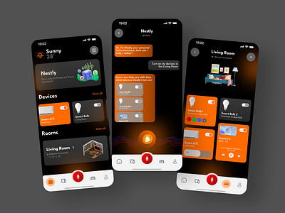 SmartNest - AI Smarthome Mobile Application mobile smarthome ui ux