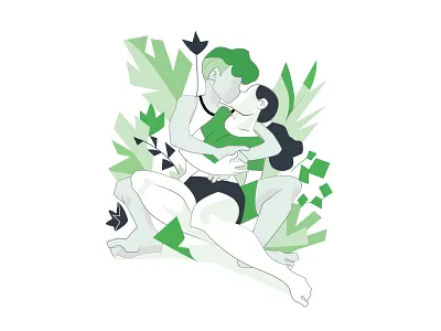 Natural love art design illustration love vector