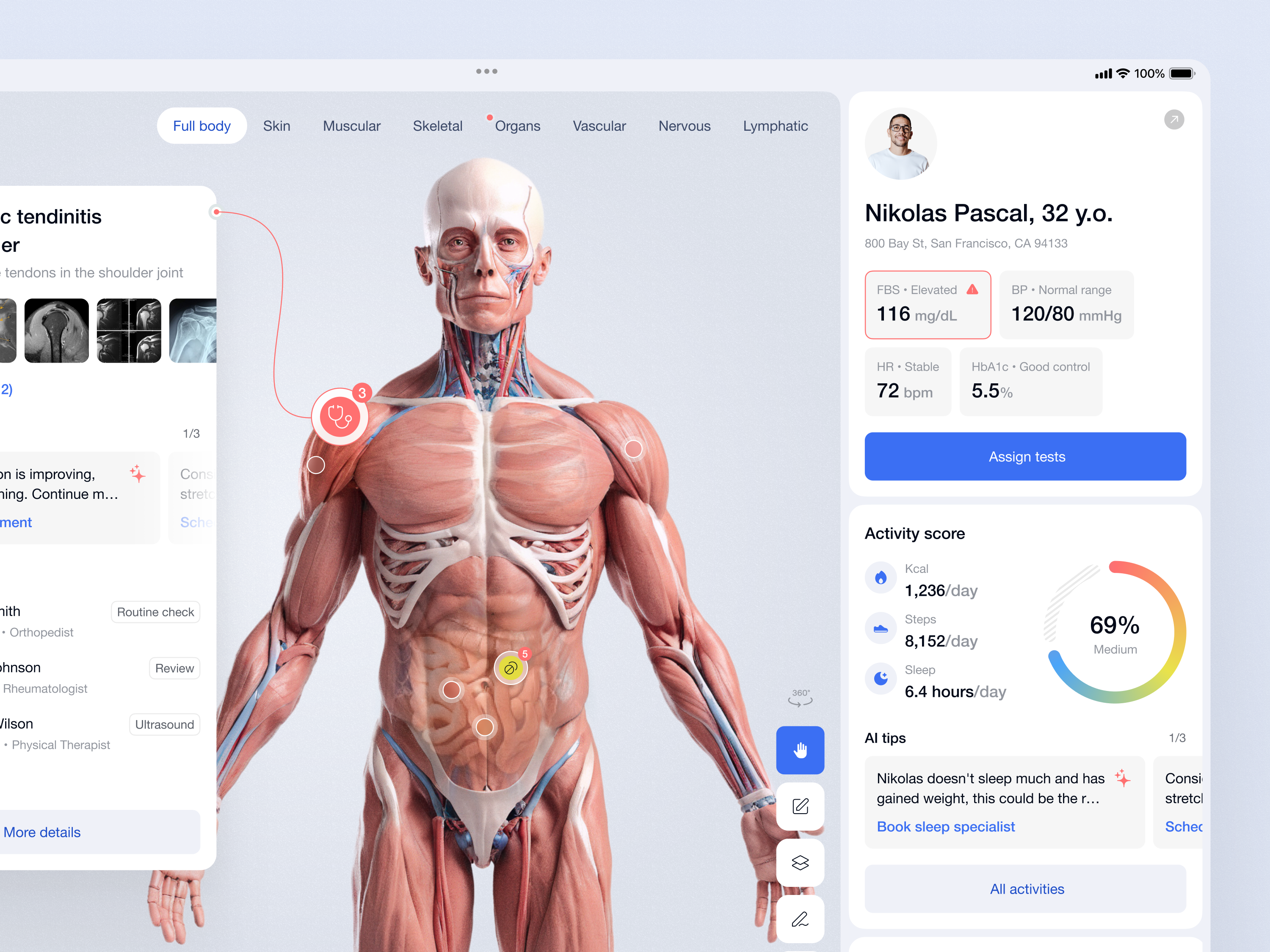 Doctor’s Dashboard Design Concept biotech design doctor health tracking healthcare healthcare website healthtech medical medical care medical dashboard medical tracking app medical website medicine medicine dashboard online medicine product design saas web web design wellness