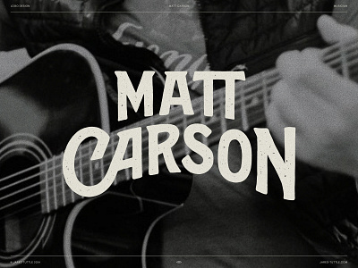 Matt Carson badge design branding graphic design hand lettering identity design lettering logo logo badge logotype monogram musician wordmark