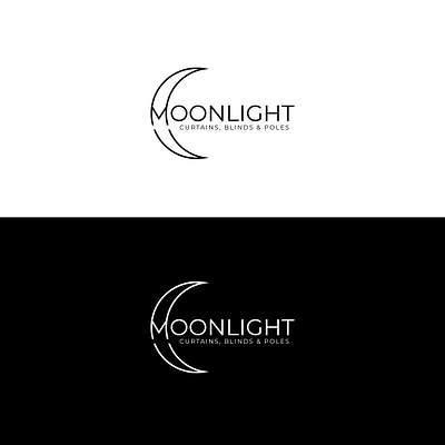 MoonLight Logo! black and white logo branding classic logo eye catchy moonlight logo simple