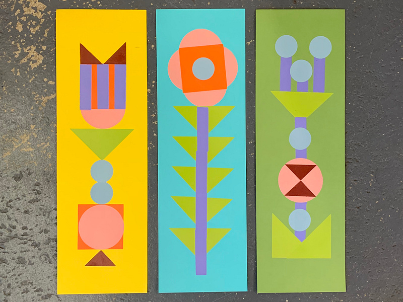 Flowers design flower geometric poster print screen summer tulip