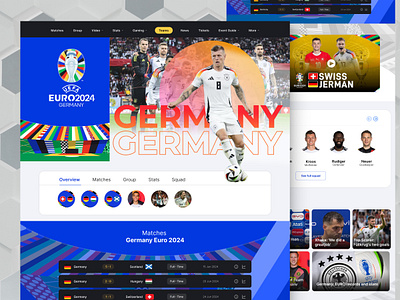 UEFA Euro 2024 Website euro euro2024 football game germany goal home page landing page live soccer sports team ui ux ui design web web app web design web football website