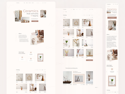 Website development for E-commerce Ceramics shop adaptivedesign concept design ecommerce ecommercedesign graphic design mobileapp mobiledesign mobileinterface onlineshop onlinestore ui uidesign uiux design userinterface ux uxdesign web design website