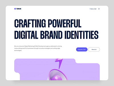 Techflare - Marketing Agency website agency branding design illustration logo marketing studio typography ui ux web web design website website design