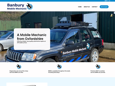Banbury Mobile Mechanic - Home Page branding design figma photoshop ui ux web
