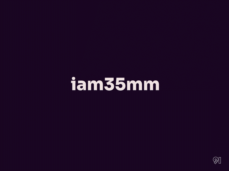 iam35mm spacing 35mm branding iam35mm kerning logo photography spacing wordmark
