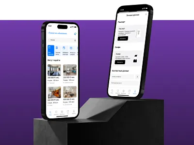 Real estate flat mobile rent ui ux