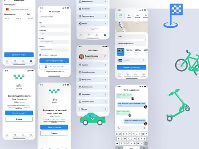 Vk Taxi bike mobile rent scooter taxi ui ux vk vkontake