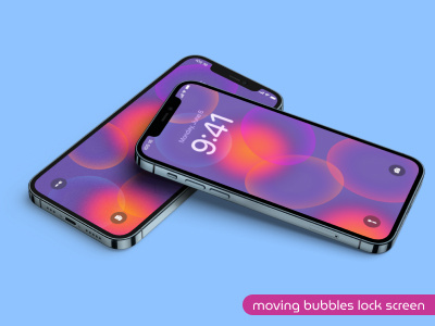 moving bubbles lock screen animation motion graphics ui