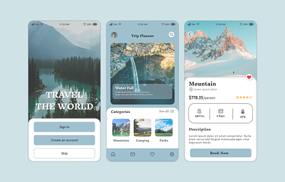 Mobile App UI Design design graphic design mobile app design travel app design travel mobile app ui design ui ui design ui ux design ux